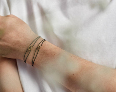 black interlaced cord bracelet le 1g